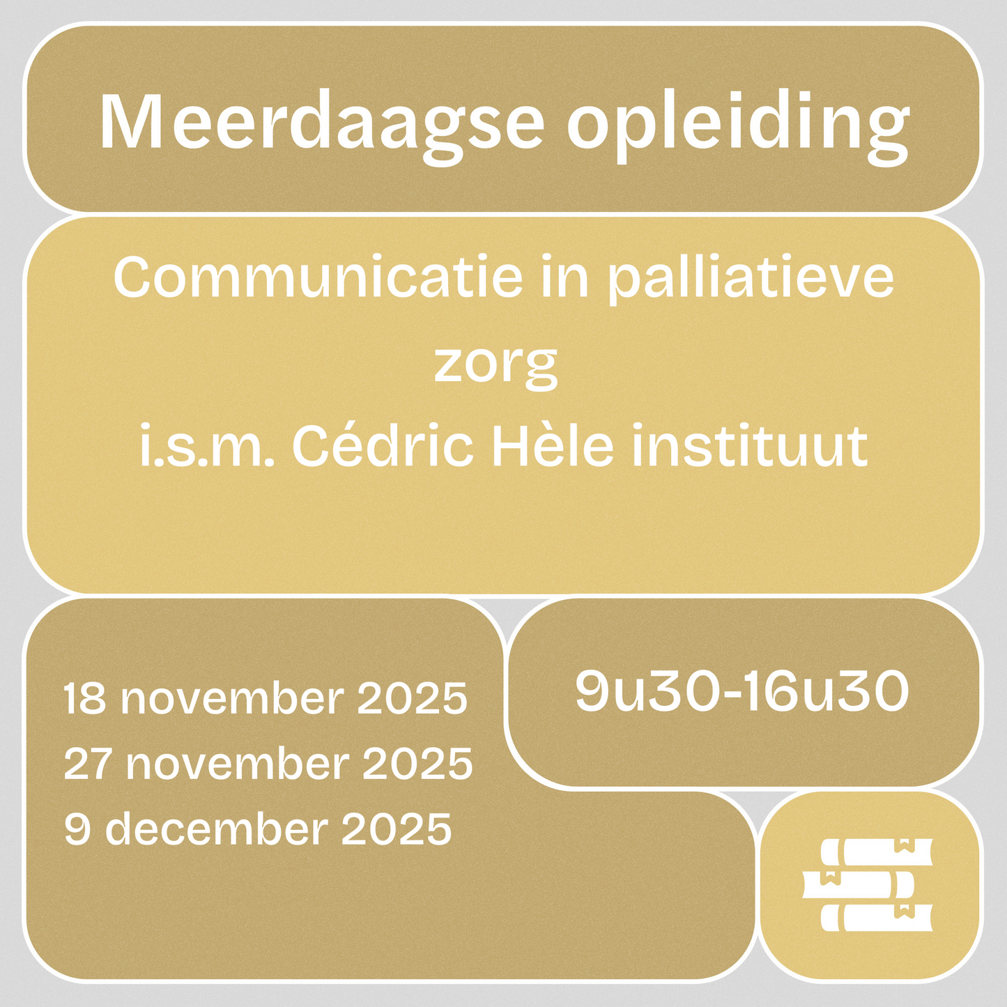 Communicatie in palliatieve zorg i.s.m. Cédric Hèle instituut