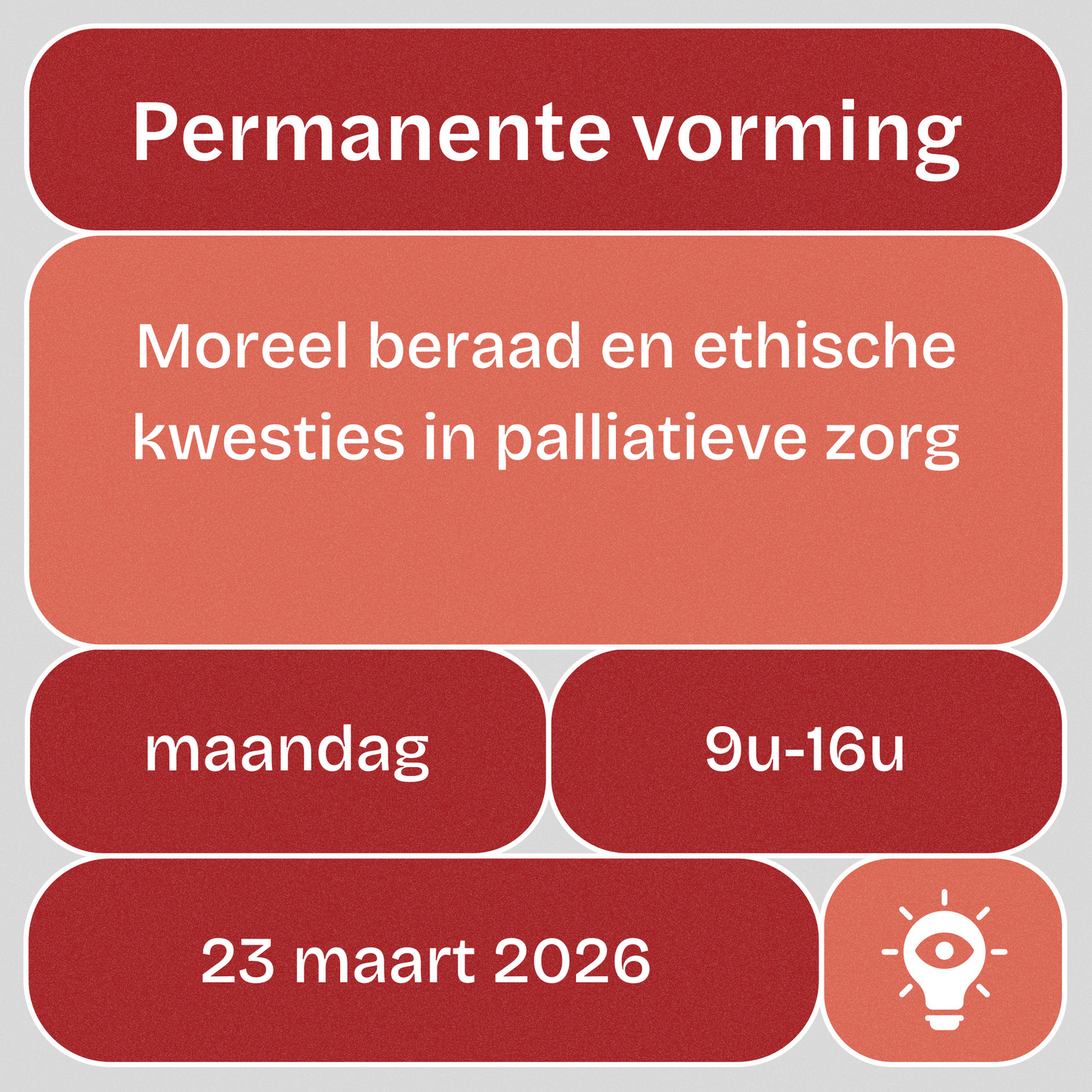 Vorming: Moreel beraad en ethische kwesties in palliatieve zorg